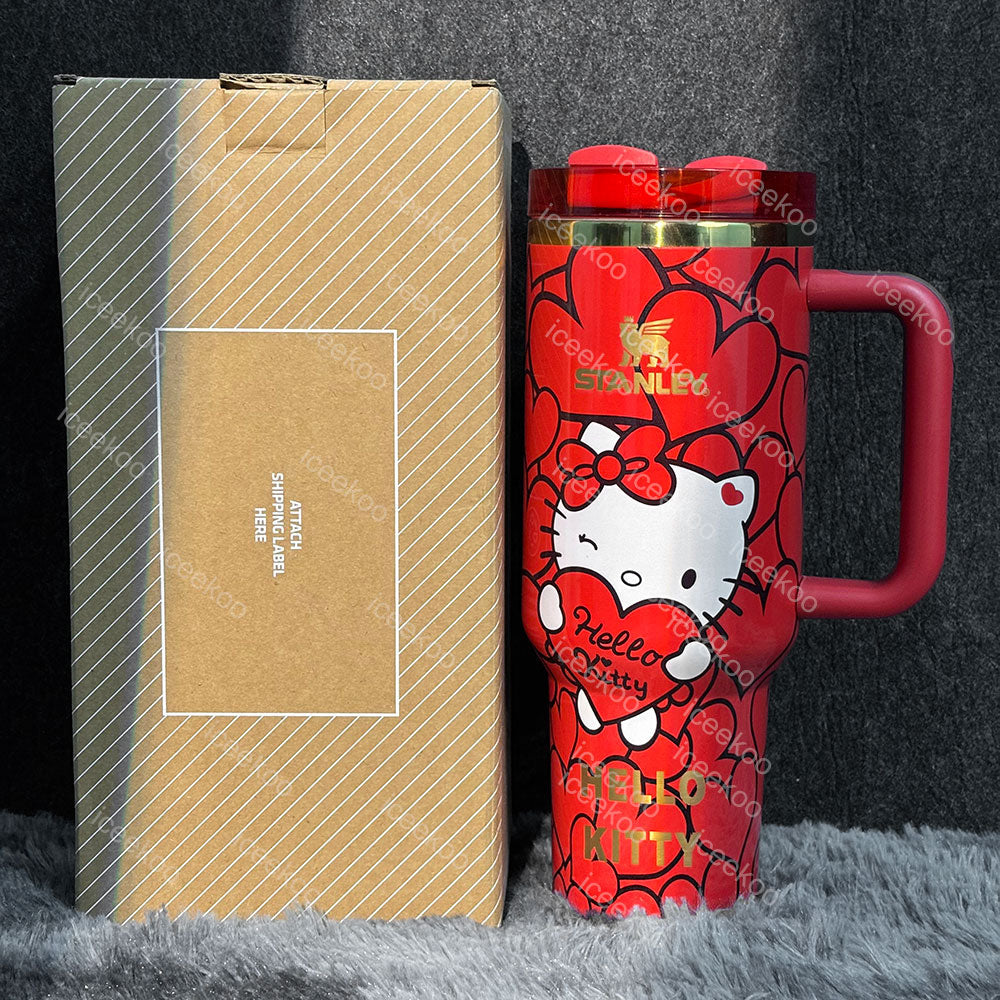 40oz Red Kitty Tumbler